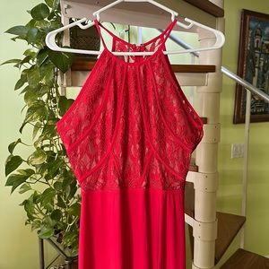 Long red dress size 6